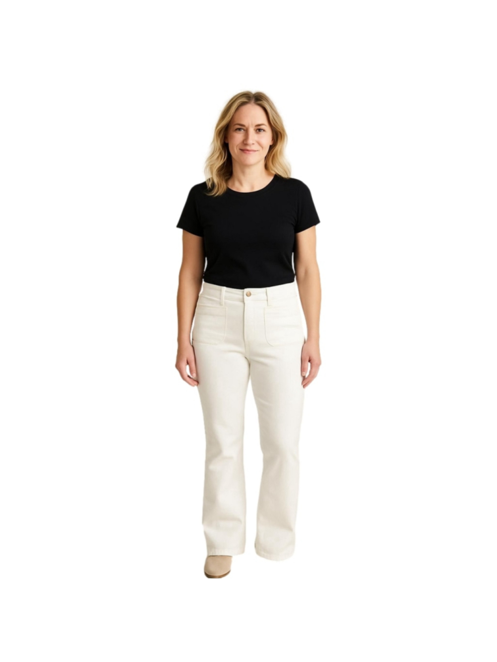 Universal Thread Flare Jeans High Rise White Denim Size 12S